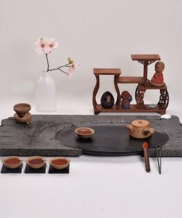 Khay Trà Hắc Thạch Trúc Viên Cao Cấp Thượng Hạng